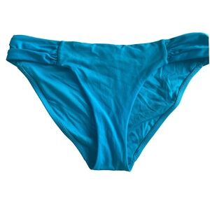 💕2/$15 Victoria's Secret High-leg High-waist Ruched Sides Swimsuit Bottom Aqua